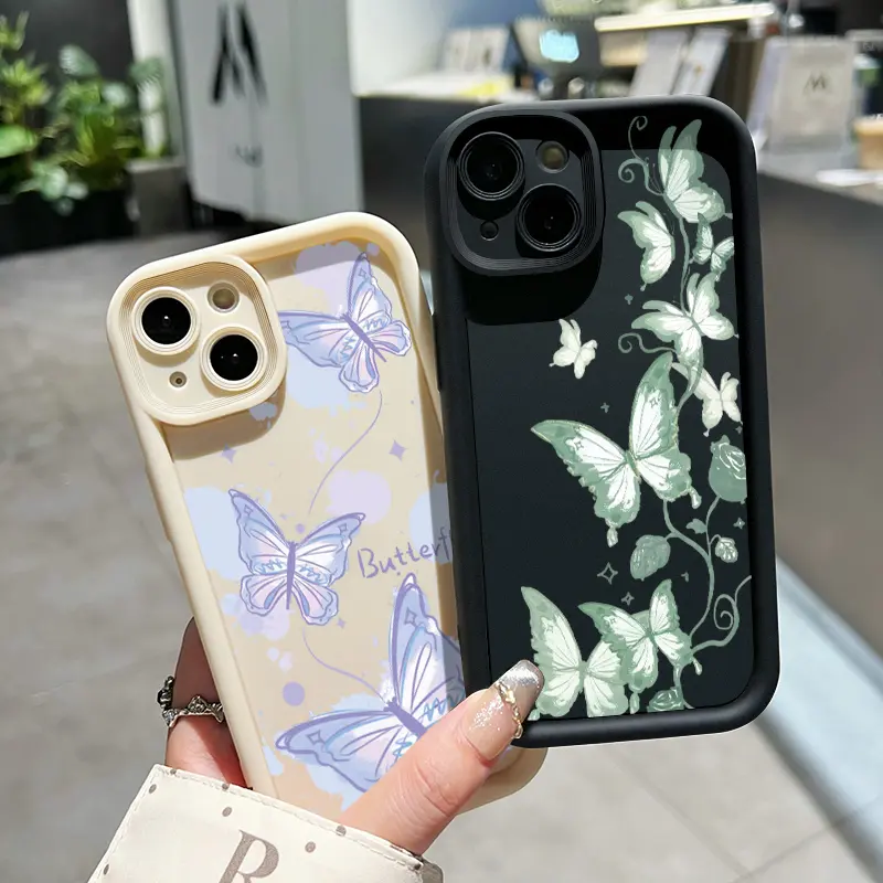 Casing Hp Untuk Realme C2 Realme C2s OPPO A1K Case Pola Kupu-kupu Lucu Kasing Silikon lembut Casing ponsel Anti guncangan Cesing pelindung lensa Kesing Softcase 6