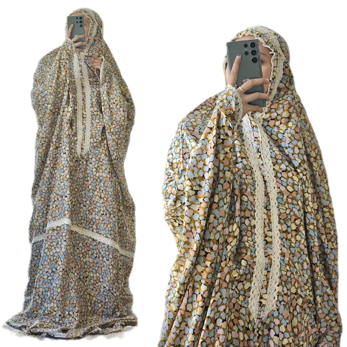 MUKENA AISYAH Mukena Lajuran Terusan Rayon Premium Renda