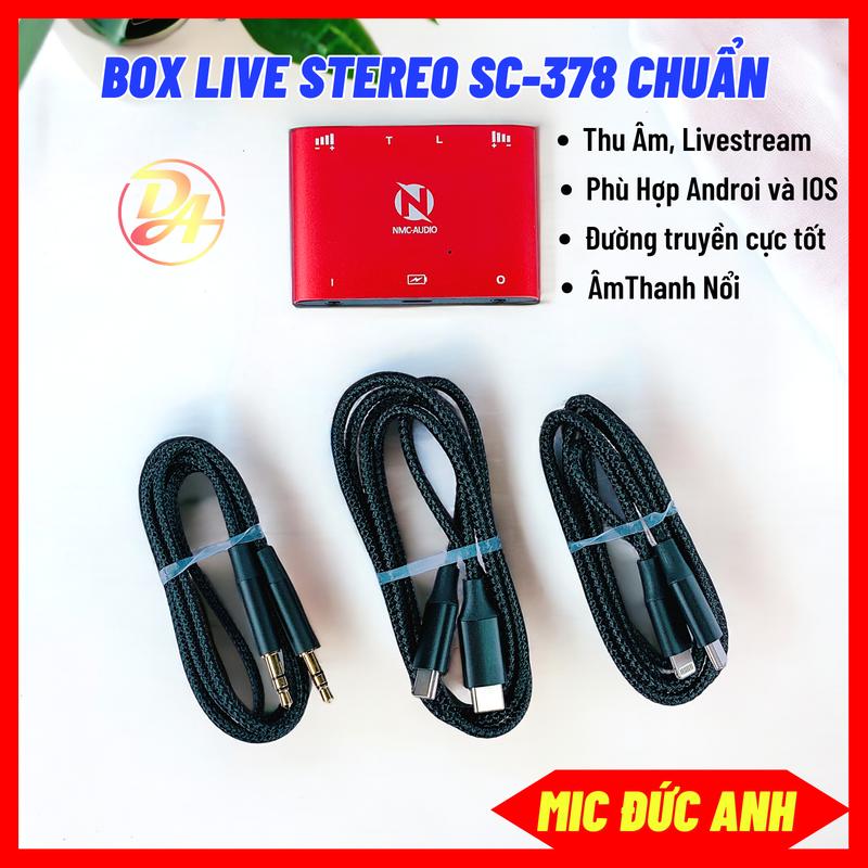 Box Livestream SC378 Stereo Màu Đỏ Chất Liệu Kim Loại, Độ Bền Cao, PK Đàm Thoại 2 Chiều Âm Thanh Chuẩn HiFi Phụ Kiện Live Nghe Nhạc