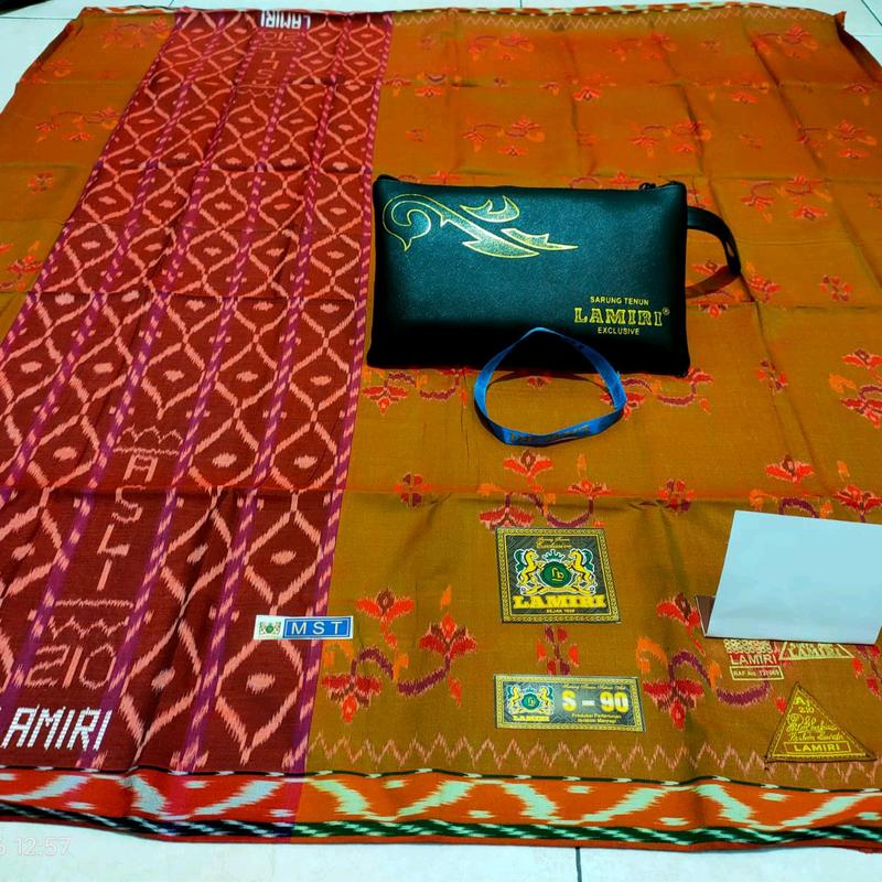 Sarung Lamiri MST Mercerized - Baju Muslim Katun Hitam Dewasa - Pria, Wanita, Motif, Batik, Santri, Bali 8