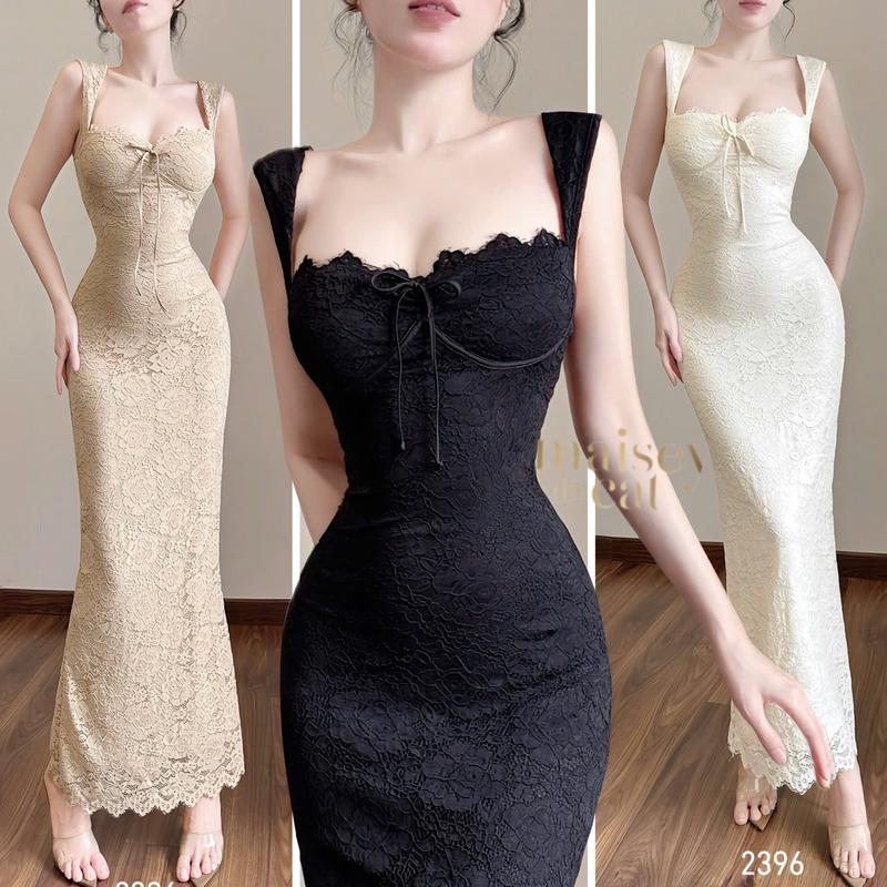 [MAISEY 2396] Đầm ren ôm body cúp ngực sang trọng – Váy tiệc sexy quyến rũ (có mút ngực)