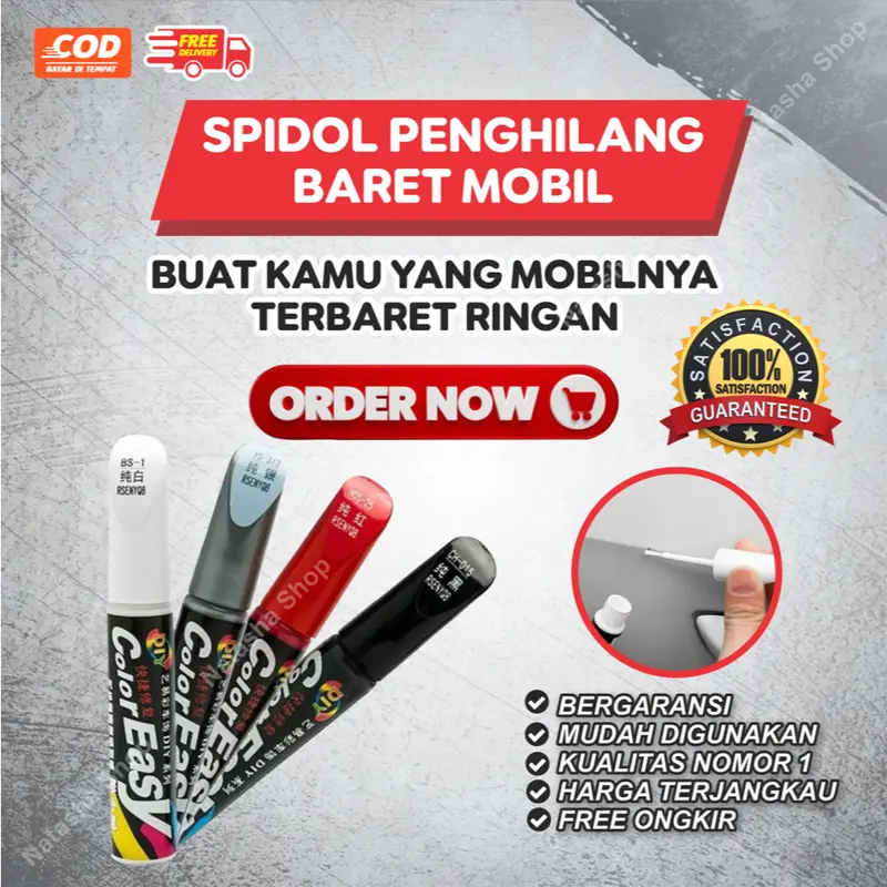 Cat / Tipp Ex Ajaib Color Easy Cat / Spidol Penghilang Baret Lecet Gores Bodi Mobil atau Motor 5