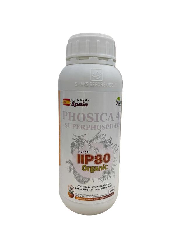 Chai phân bón Hyper IIP80 Lân hữu cơ 500mL nhập khẩu Châu Âu - Tạo mầm hoa, xử lý ra hoa nghịch và thuận vui, ra hoa đồng loạt - Dưỡng rễ, nuôi rễ