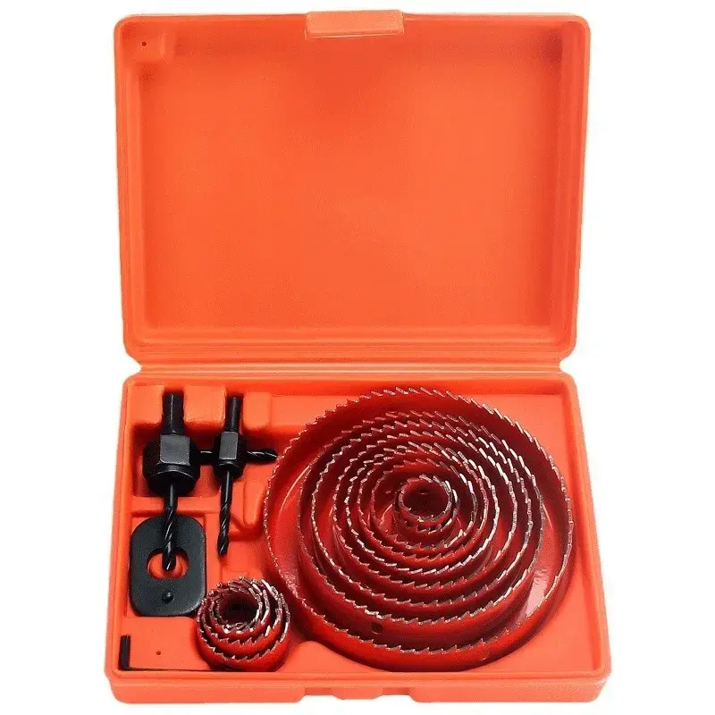 16 Pcs Round Cutter Bit for Wood 19-127 Mm Plastic Boxed Hole SawWoodworker's Hole OpenerPlasterboard Hole Opener Eyeleting Set 6