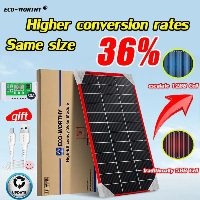 escalate 12BB Cell Ti amo Solar Panel Higher conversion rates 36%  Same size Solar Cell Panel solar panel board  power generation panel Sun Power Panel solar charging panel solar panel set board solar power panel