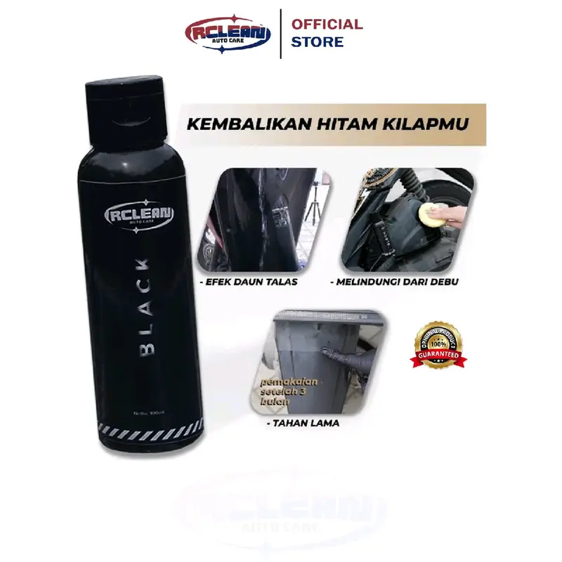 Terlaris No. 1 | Beli 1 Dapat 2 RCLEAN Black & Shine Master Penghitam Body Kendaraan Permanen dan Pengkilap Body Kendaraan Permanen Car 1