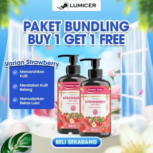 BUY 1 GET 1 FREE SABUN MANDI GOLDEN CARE BODY WASH SOFTENING & MOISTURIZING 500ml - STRAWBERRY