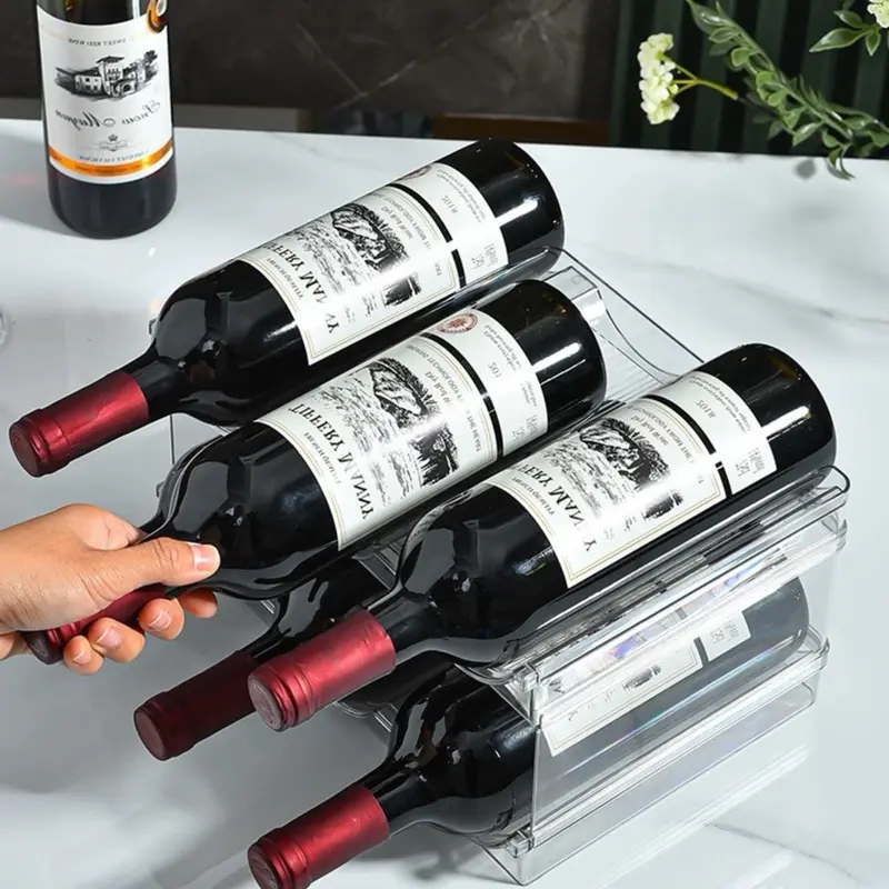 uniso rak botol organisir acrylic transparan dapat di susun tingkat bottle organizer rac transparent Acrylic 2