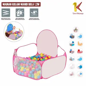 [COD] SK M7 Mainan Kolam Mandi Bola 1.2m Tenda Keranjang dan Ring Basket Hadiah Ulang Tahun