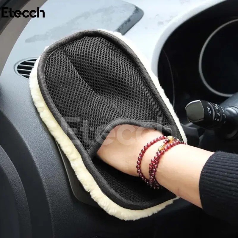 Sarung Tangan Kain Lap Mobil Waxing Polish Glove Wool 5