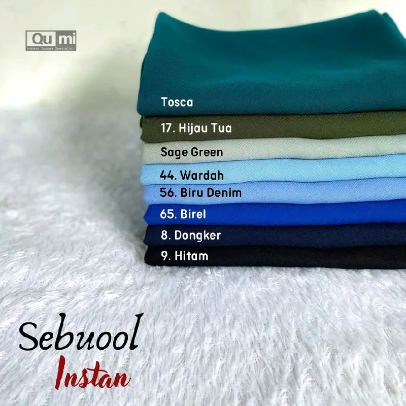 Sebuool instan Paket Hemat (tulis warna yang diinginkan dipesan ketika checkout) Khimar Layer Simple Segi Basic Nyaman Syari Kerudung Muslim 3