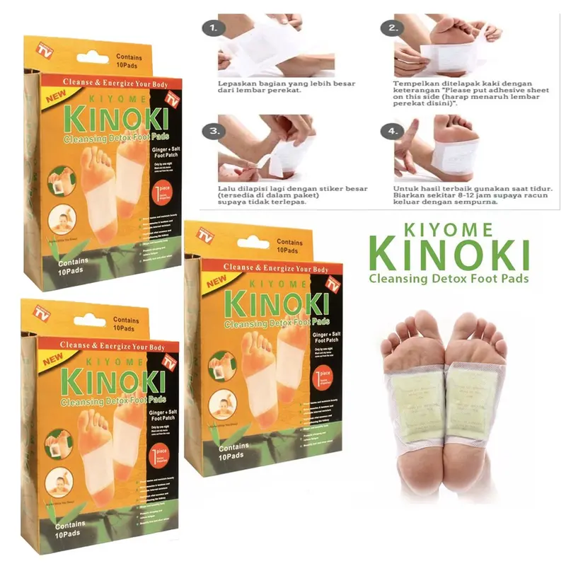 {BISA COD} Kinoki Gold Detox Kaki - Bisa Dipakai Sehari-hari Foot Hand 2