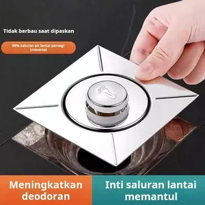Inti penghilang bau saluranpembuangan lantai yang dioperasikan dengankaki, penutup saluran pembuangan lantai antibau kamar mandi, penyegel air anti bau saluranpembuangan lantai anti bau kamar mandi