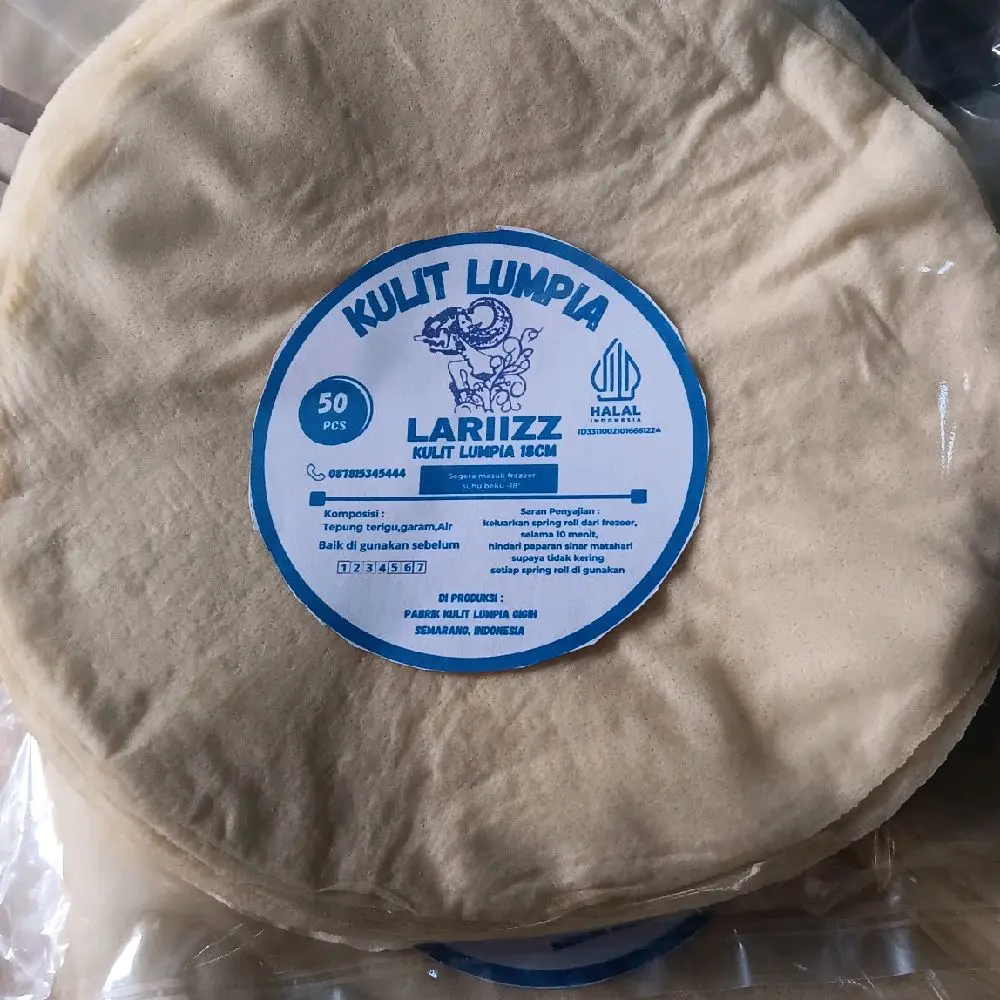Kulit Lumpia Elastis Tidak mudah Sobek isi 50 Lembar