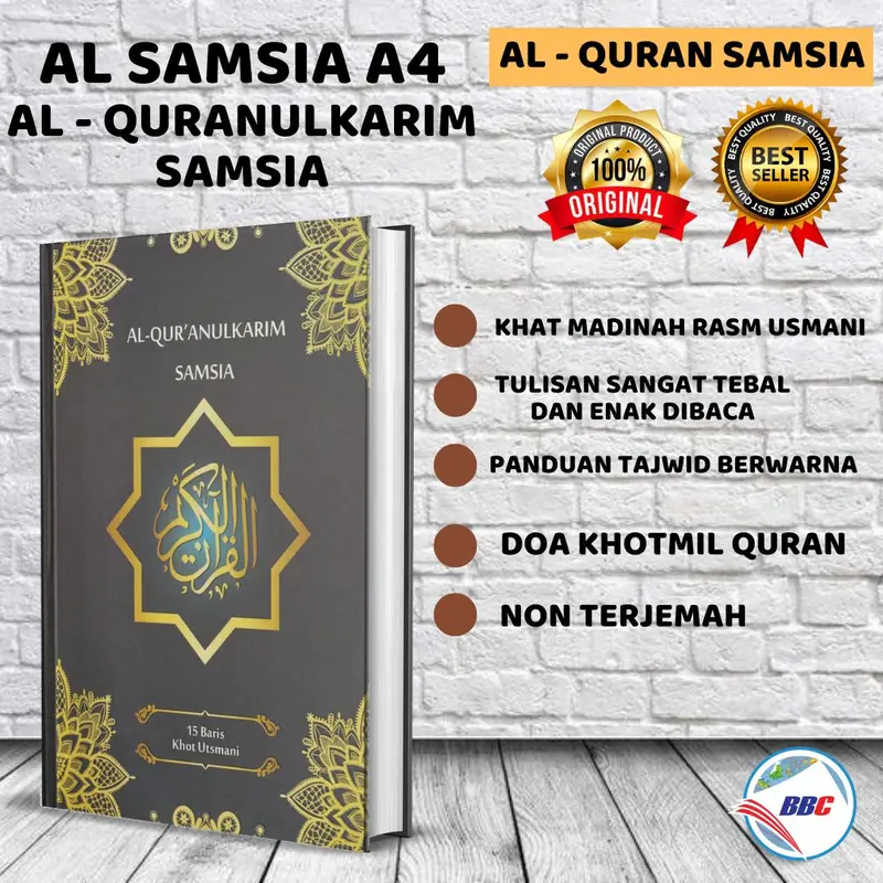 ALQURAN SAMSIA A4 PLUS 15 BARIS KHOT UTSMANI - HVS 0