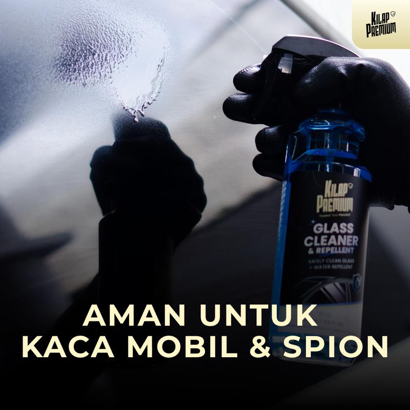 Product Introduction of Glass Cleaner & Repellent | Kilap Premium - Pembersih Kaca Mobil dengan Efek Daun Talas/Water Repellent, Hydrophobic Air 3