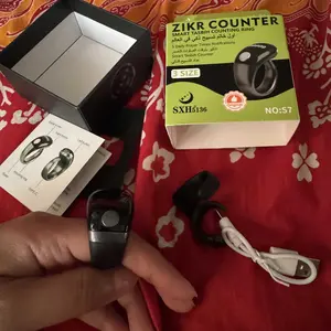 Meja Muslim 2026 dengan Bentuk Khusus yang Dapat Disesuaikan ABS Ring Digital Tasbih Ring Finger Counter Rings Style Counter ABS Conveniently Monitor Day Counts & Prayer Alerts