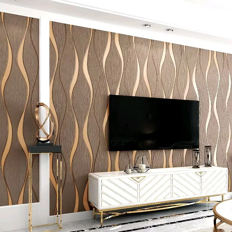 Wallpaper Dinding Motif Gelombang Klasik 8m s/d 9m x 45cm sticker Pvc 2