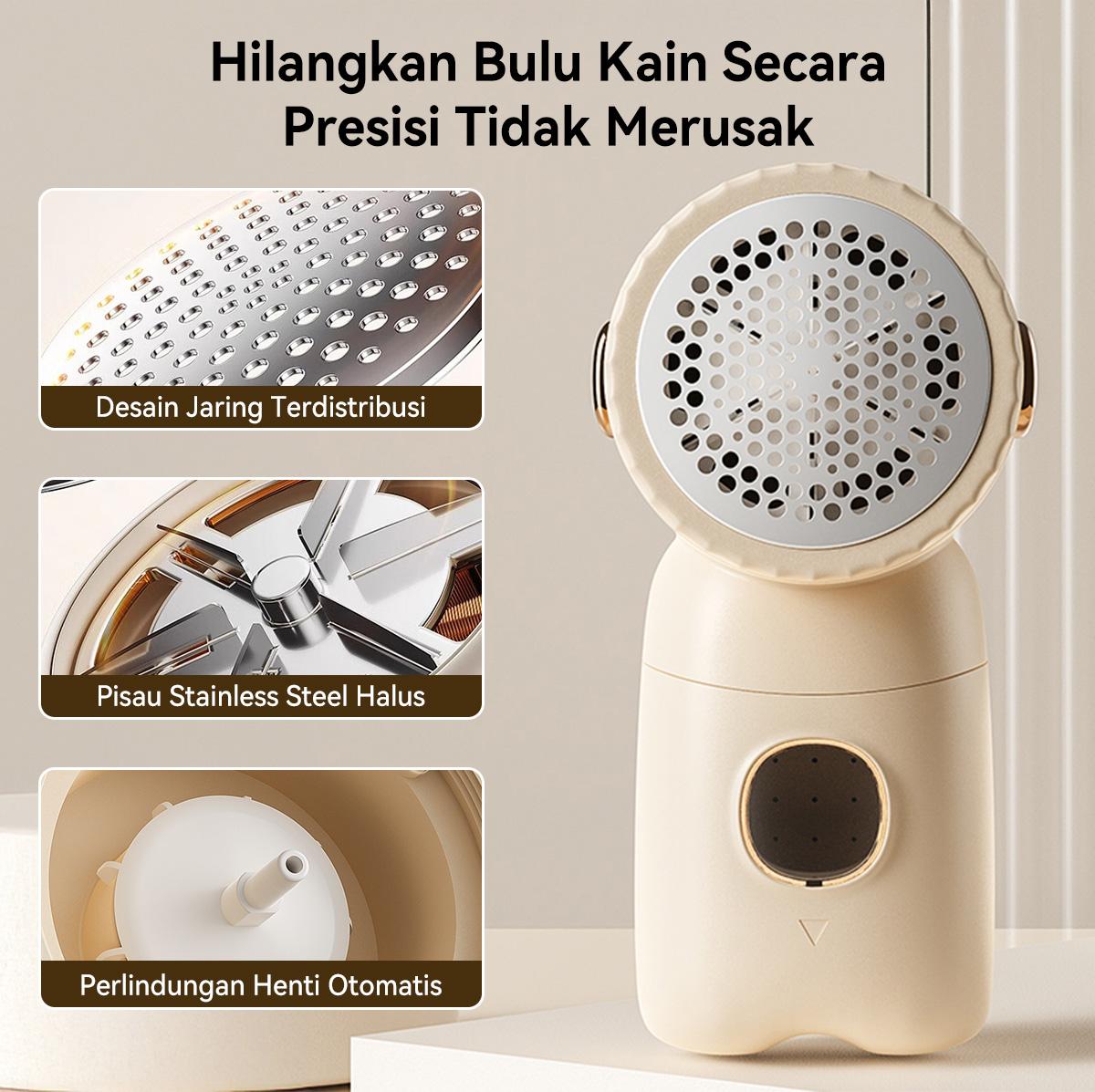 【FREE GIFT】Skylumba HT01 Pembersih Bulu Baju Celana LED Display 3 Level Kecepatan Tahan Lama Trimmer Portable Multifungsi dengan 6 Mata Pisau Aman untuk Pakaian