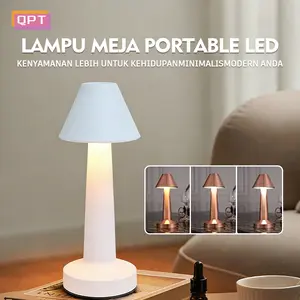 QPT Mall Lampu Meja Hias Touch LED USB Rechargeable 3 in 1 / Lampu Meja Portable LED