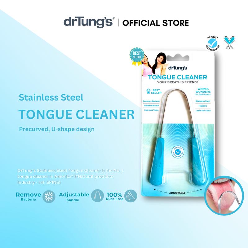 drTung's Tongue Cleaner 1pcs - Stainless Steel 0
