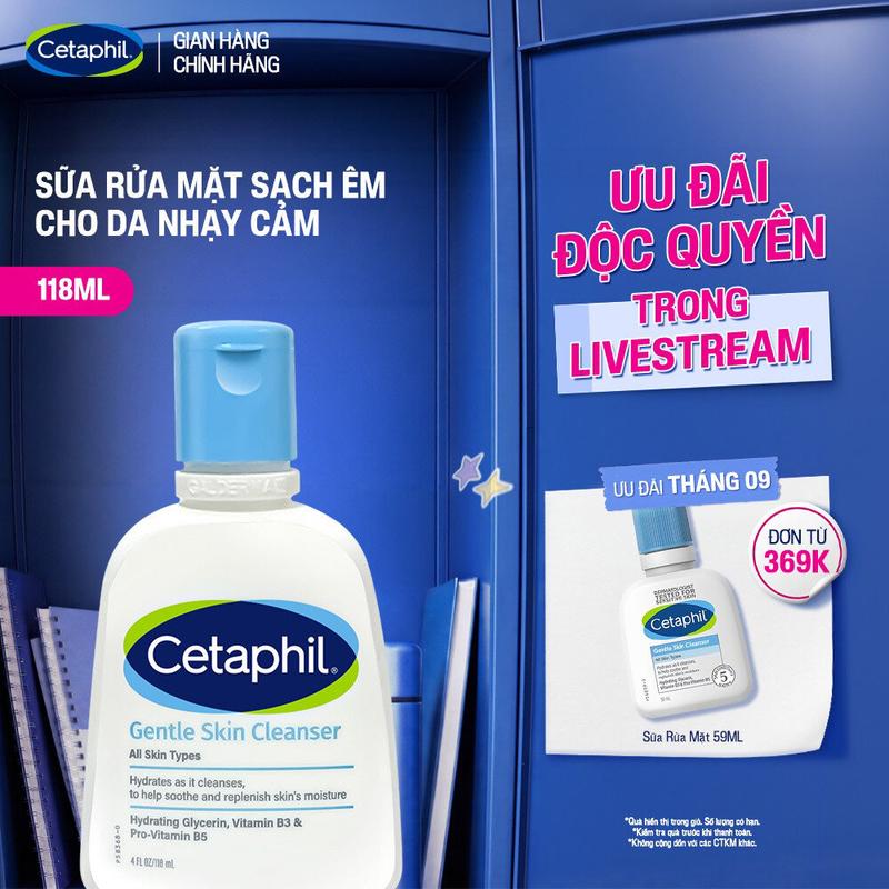 Sữa Rửa Mặt Dịu Lành Cho Da Dầu Nhạy Cảm CETAPHIL OILY SKIN CLEANSER 118ml