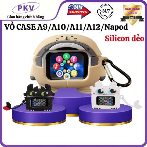  Vỏ đựng ốp CASE A9 A10 A11 A12 NAPOD Hình 4D Trong Suốt giành cho Tai nghe chất liệu Silicon dẻo bền vỏ bảo vệ hộp sạc tai nghe vỏ đựng tai nghe A9 pro ốp cho tai nghe Napod Phụ Kiện 