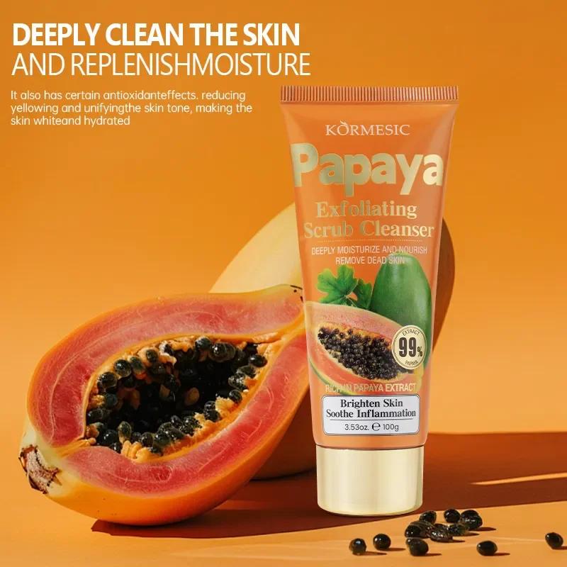 COD Kormesic Sabun Pepaya 100g Facial Wash Pemutih Penghilang Flek Hitam Mencerahkan Warna Kulit Kontrol Minyak Melembabkan Penghilang Flek Hitam Pembersih Wajah Pemutih Wajah Jerawat Tungau Pembersih