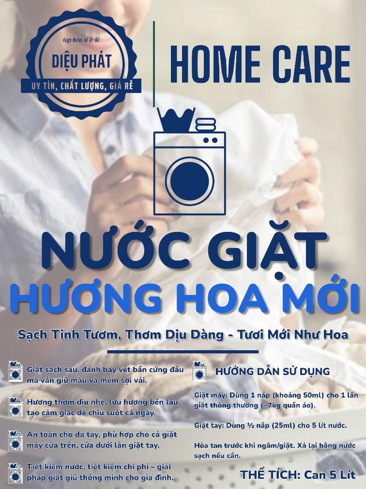 Product Introduction of COMBO 4 Nước Giặt Diệu Phát Hương Hoa Mới Can 5Kg - Làm Sạch Vết Bẩn, Làm Mềm Vải 52
