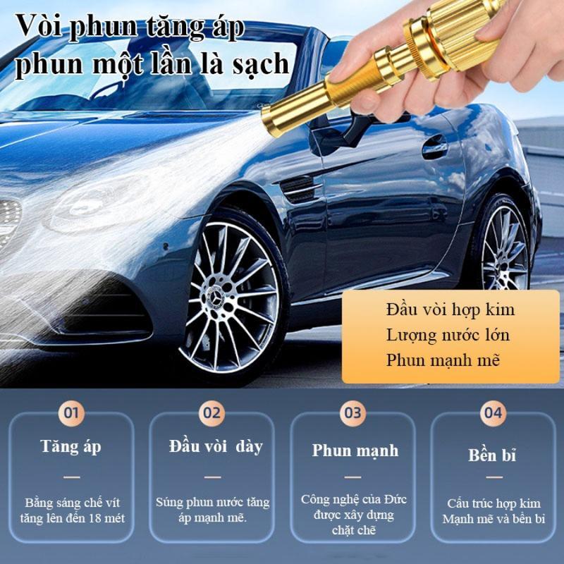 Đầu Vòi Xịt Tăng Áp Rửa Xe Tưới Cây SUMO , Đầu Phun Chất Liệu Đồng - 3 Chế Độ Phun Nước 2