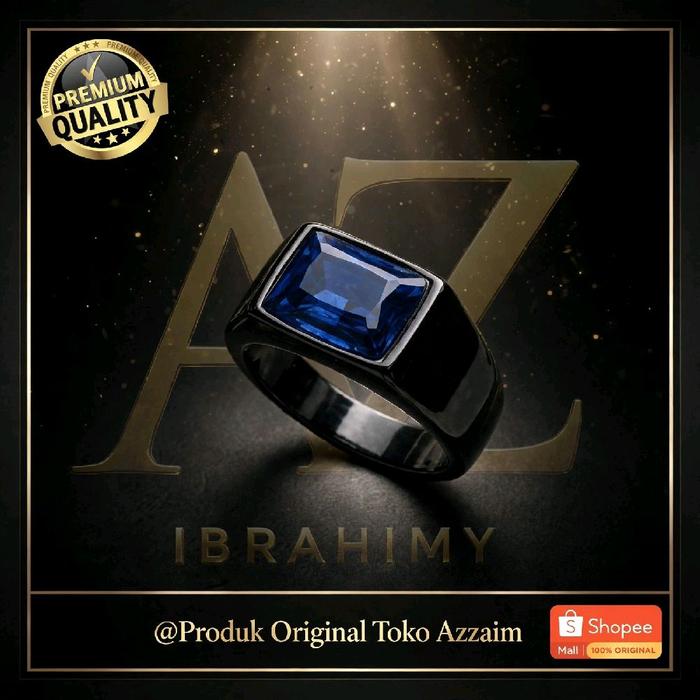 Gambar CINCIN PRRMATA KING BLUE SAFIR CASUAL• BLACK ORIGINAL - 6,7 dari azzaim stone Kota Administrasi Jakarta Timur Tokopedia