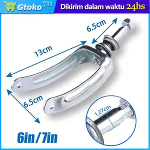 6"/7" Inci Sparepart Garpu Roda Depan Kursi Roda Standart Sparepart Suku Cadang - Garpu Tanam Kursi Roda Standar