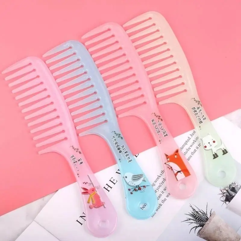 sisir gagang fancy karakter gigi jarang/ sisir rambut renggang anti kusut 1