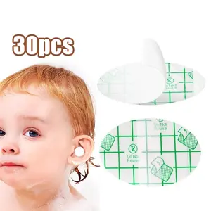 30-Pack Ear Protection Stickers - Water-Resistant Covers for Babies, Kids & Adults, Ideal for Bathing & Swimming