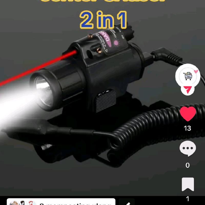 2 in 1 senter LED dengan laser merah terang - Shop | Tokopedia