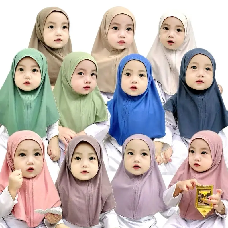 Jilbab Hijab Anak Bayi newborn Jersey Usia 0-1 Tahun Newborn-Hijab Baby-Kerudung Anak Instan Premium Bergo Nyaman Muslim kerudung bayi
