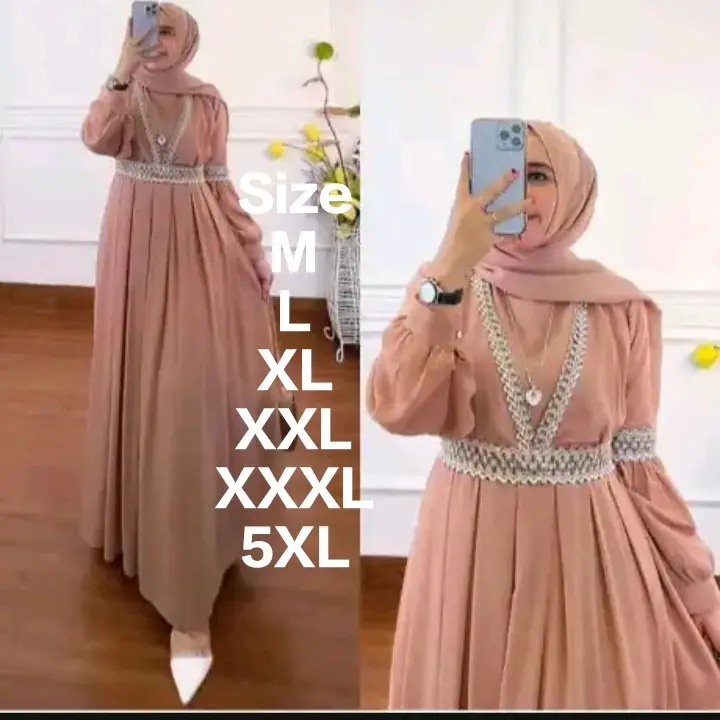 gamis renda wanita terlaris gamis wanita terbaru 0