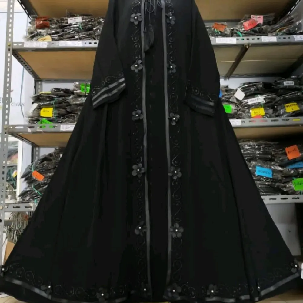 Abaya Aurora Set Outer Abaya Hitam Saudi