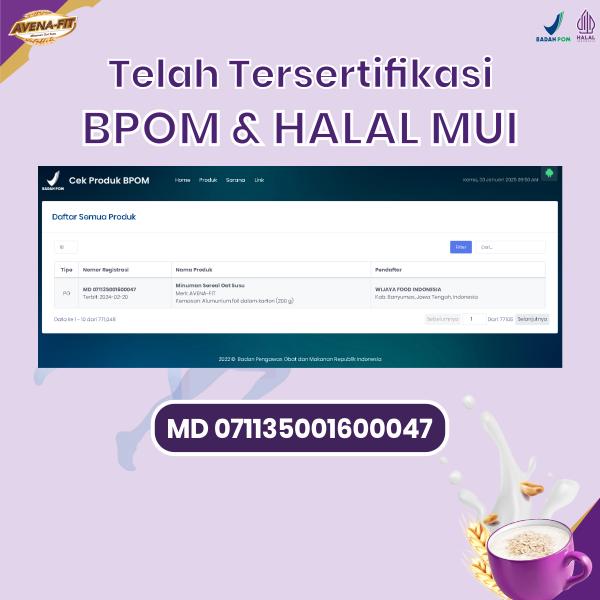 Avenafit - 2 Box Sereal Oatmeal Susu Kurma | BPOM & Halal MUI [ BISA COD ] 5