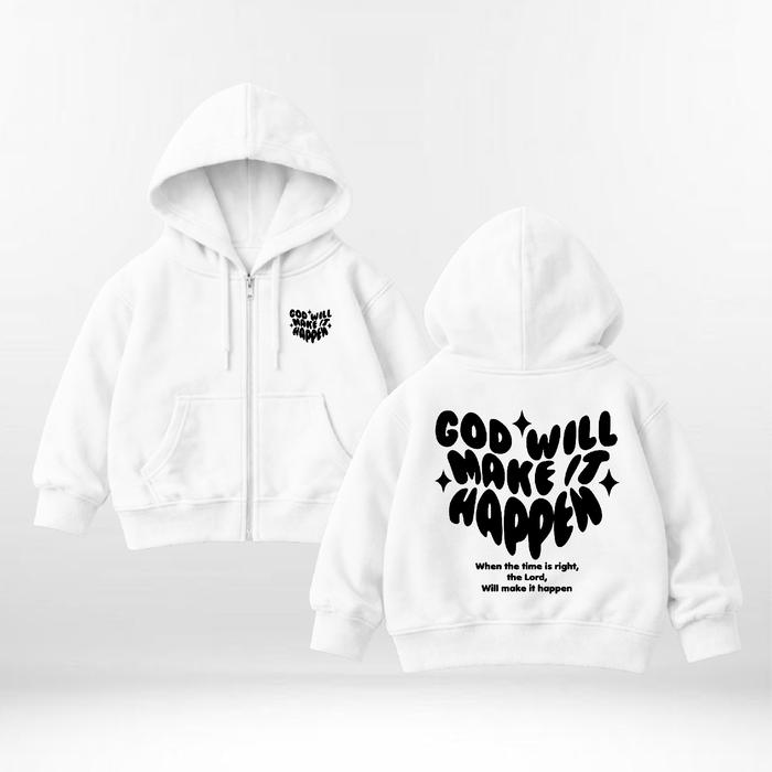 Gambar BEXLEY Hoodie Zipper Make It Happen Anak | Jaket Hoodie Kids Laki-Laki & Perempuan 4-15 Tahun - HITAM, M (4-6 Tahun) dari BEXLEY Kota Administrasi Jakarta Barat 4 Tokopedia