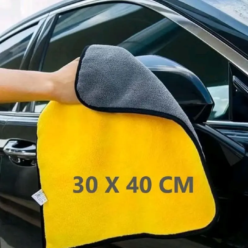 Kain Lap Microfiber 2 Sisi Super Tebal dan Halus 30 x 40 cm Auto Detailing - Best Seller - Rekomendasi Car Mobil 2