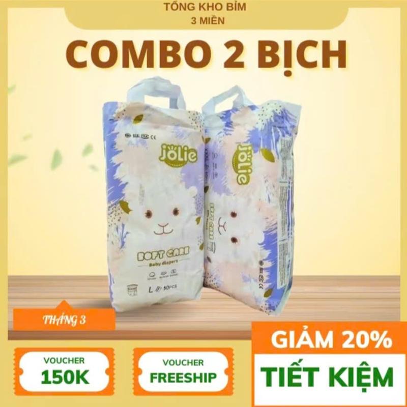 COMBO 2 bịch 100 miếng tã bỉm JOLIE Loại 1 hàng xuất khẩu cho bé M -4XL