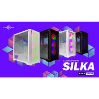Gambar CASING CUBE GAMING SILKA Glass/Mesh - Mid Tower ATX Case Tempered Glass/Mesh (Free 3x RGB Fan) dari Techno Computer Bali Kota Denpasar 2 Tokopedia