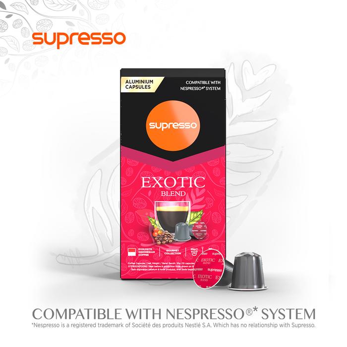 Gambar Supresso Exotic Blend Coffee Capsules / Kopi Kapsul | Nespresso Compatible dari INDRACO Store Kab. Gresik Tokopedia