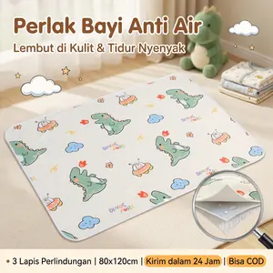 Alas Ompol Bayi & Dewasa Waterproof – Perlak Katun Lembut, Anti Bocor, Bisa Dicuci Ulang (Reusable Mattress Protector)