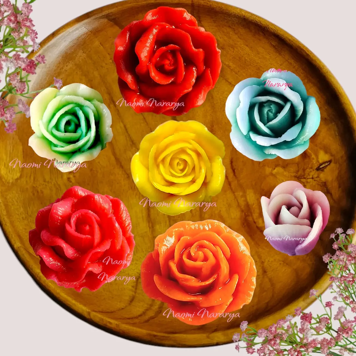 Cetakan Silikon Pudding Coklat Fondant Bunga Mawar  Rosa, L43,L11,Delight, Talitha, Red Rose
