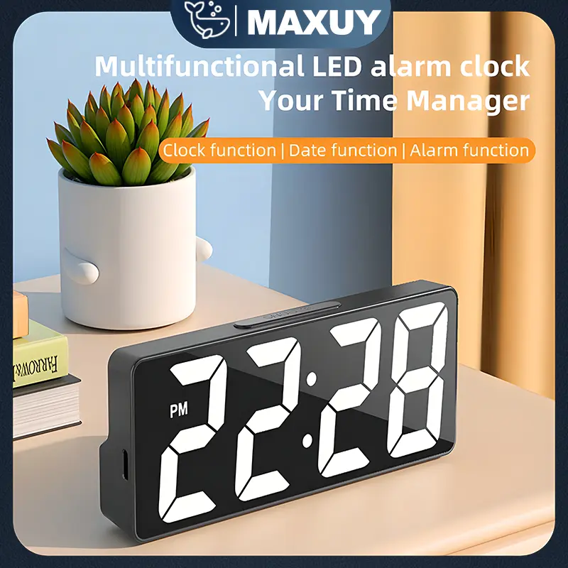 Jam Alarm Dinding Meja Digital Clock LED New Model 2025