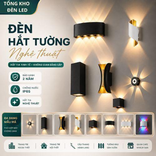 Đèn hắt tường treo gắn trang trí trong nhà ngoài trời decor chống kháng nước…