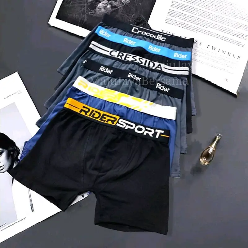 PAKET 6 PCS celana dalam boxer pria katun bahan tebal lembut dan nyaman di pakai 2