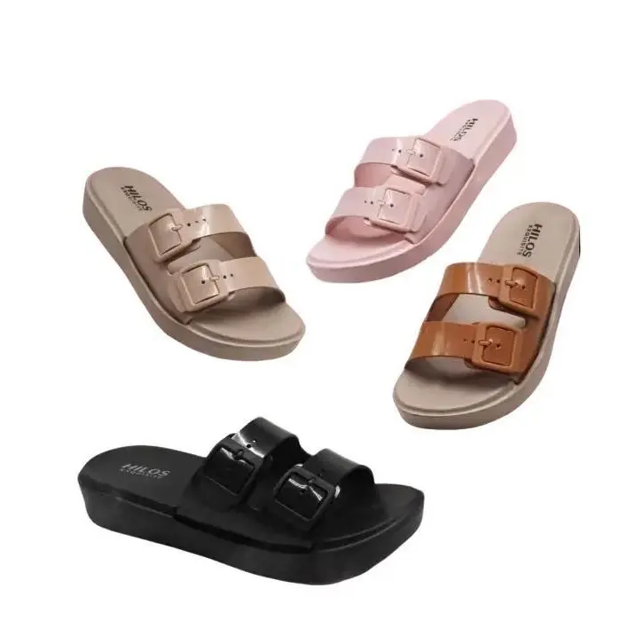 Sandal Wanita Slip-On Full Karet Elastic Merek:HILO'S 23011L-1 Jelly Selop